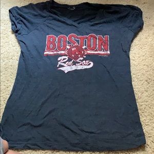 navy blue red sox t-shirt